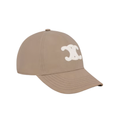 Celine Greige Triomphe Baseball Cap In Cotton