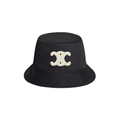Celine Black Triomphe Bob In Cotten Gabardine