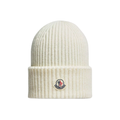 White Moncler Wool and Cashmere Beanie