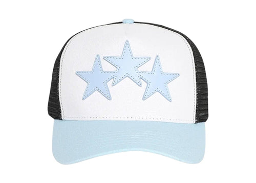 AMIRI 3 Star Trucker Cap White/Blue