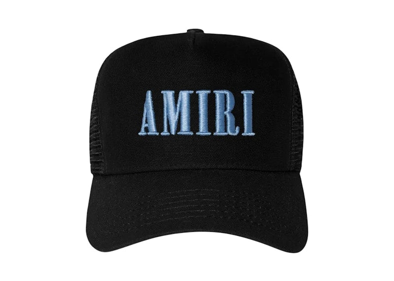AMIRI Core Logo Trucker Cap Black/Dusty Blue