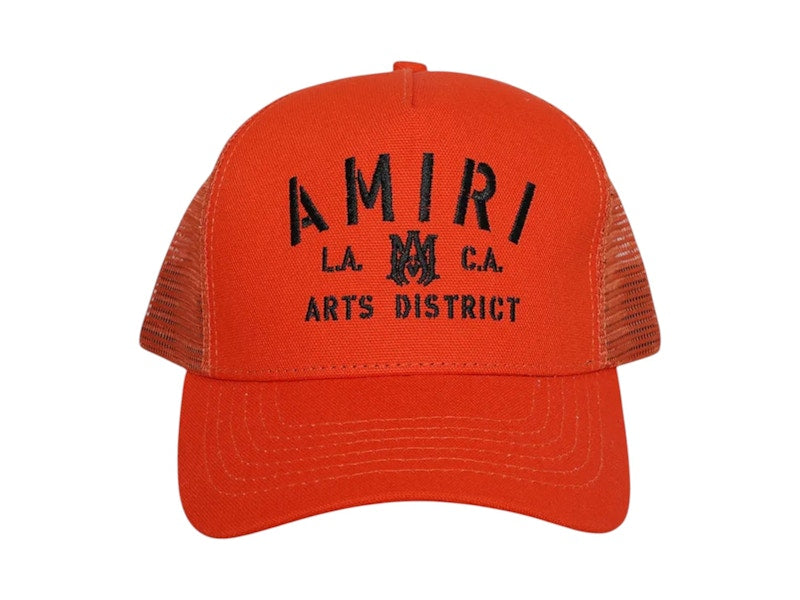 AMIRI Stencil Trucker Hat Orange/Black