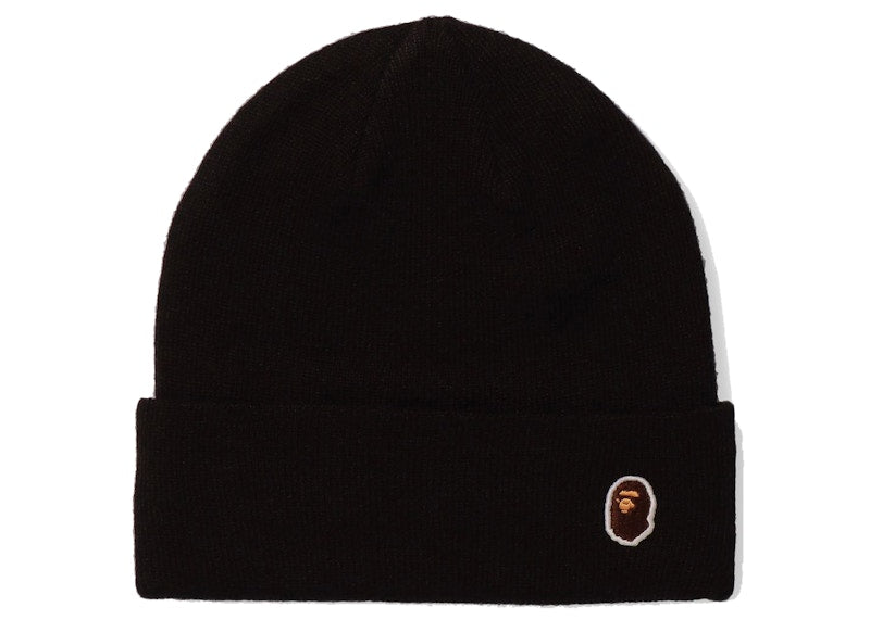 BAPE Ape Head One Point Knit Cap (FW21) Black