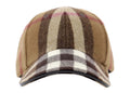 Burberry Exaggerated Check Wool Baseball Cap Dark Birch Brown