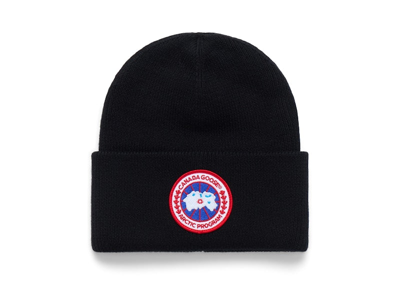 Canada Goose Logo Wool Beanie Black