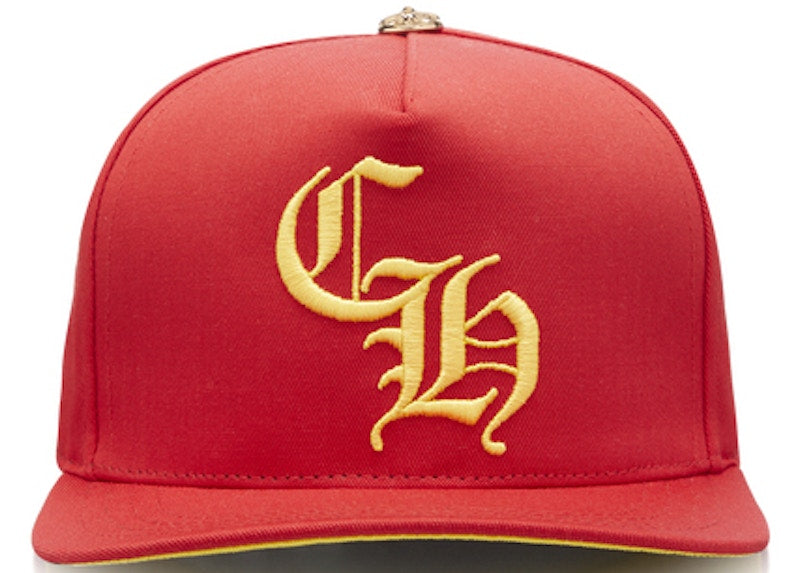 Chrome Hearts CH Gold Button Hat Red/Yellow