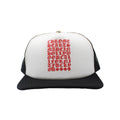Chrome Hearts Eyechart Trucker Hat Black/White/Red