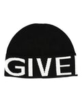 Givenchy Jacquard Logo Beanie Black White