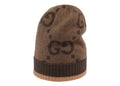 Gucci GG Cashmere Hat Beige/Dark Brown