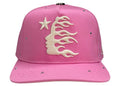 Hellstar OG Logo Rhinestone Snapback Hat Pink