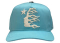 Hellstar OG Logo Snapback Hat Baby Blue