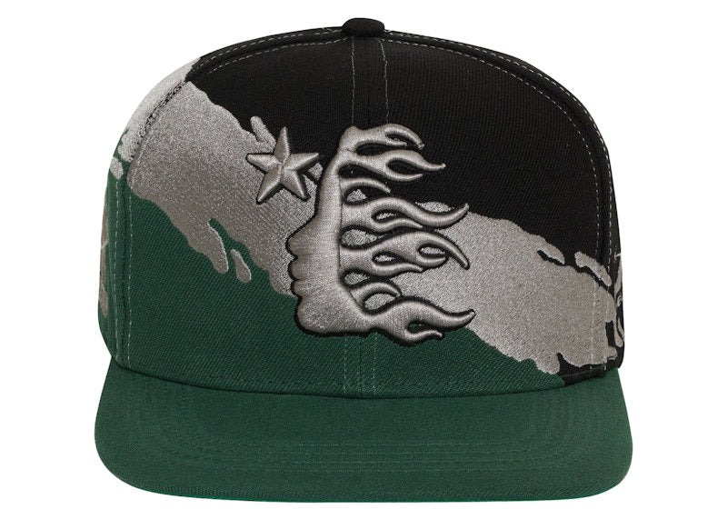 Hellstar Paintbrush Snapback Hat Black/Green