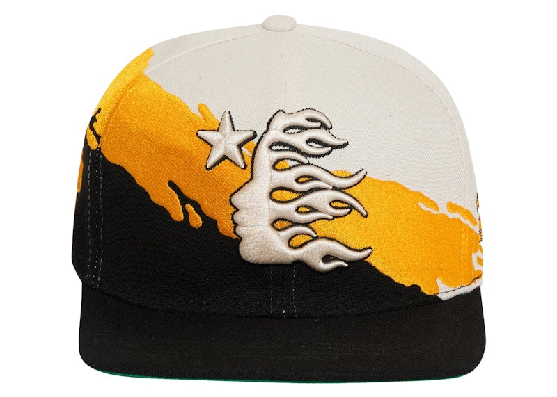 Hellstar Paintbrush Snapback Hat Orange/Black