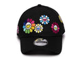 New Era x Takashi Murakami Flower Allover 9Forty Cloth Strap Hat Black Multi