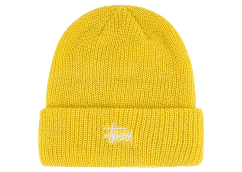 Stussy Basic Cuff Beanie Yellow