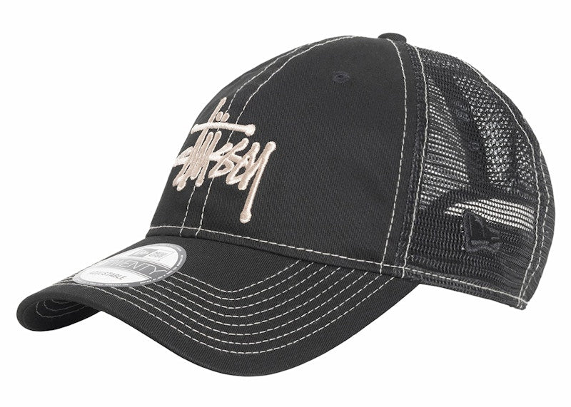 Stussy New Era 9Twenty Basic Trucker Black