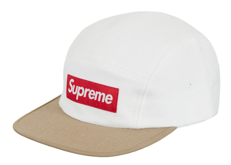 Supreme 2-Tone Camp Cap (FW23) White
