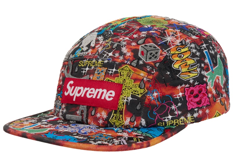 Supreme AOI Embroidered Camp Cap Red