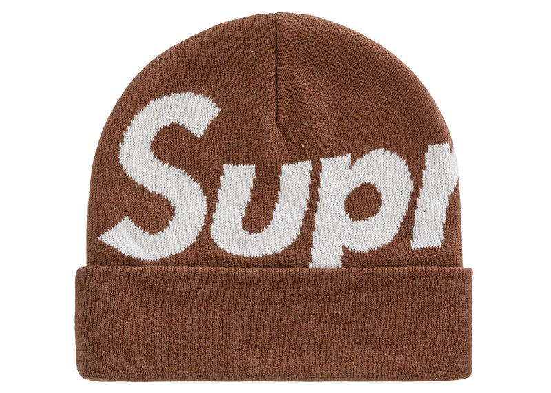 Supreme Big Logo Beanie (FW22) Brown