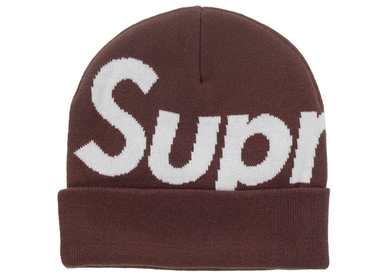 Supreme Big Logo Beanie (FW25) Brown
