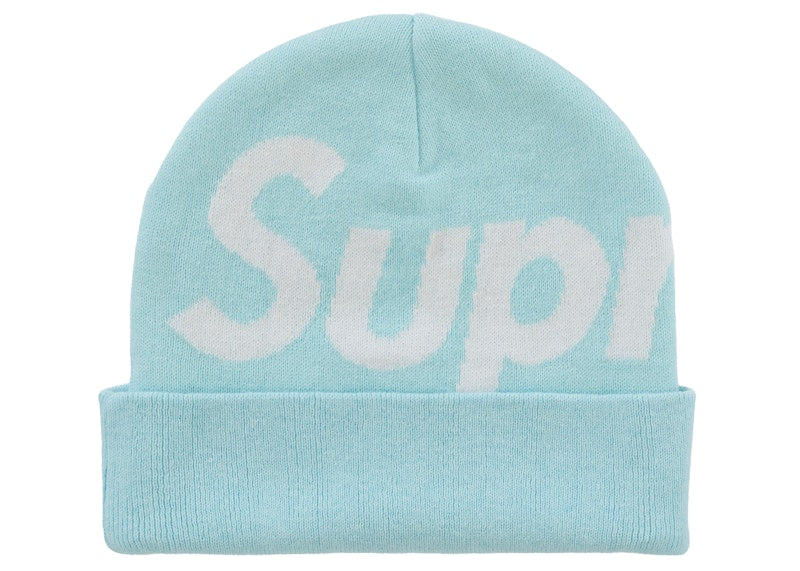 Supreme Big Logo Beanie (FW25) Light Blue