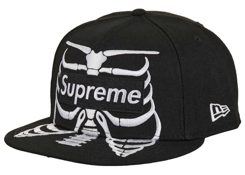 Supreme Bones Box Logo New Era 59Fifty Cap Black