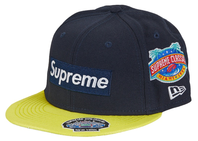 Supreme Championships Box Logo New Era Fitted Hat Navy