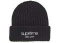 Supreme Classic Logo Chunky Ribbed Beanie (FW24) Black