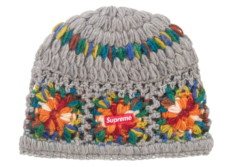Supreme Crochet Beanie (SS25) Heather Grey