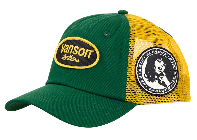 Supreme Hysteric Glamour Vanson Leather Mesh Back 6-Panel Green