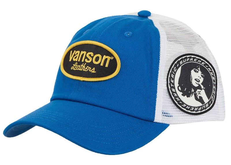 Supreme Hysteric Glamour Vanson Leather Mesh Back 6-Panel Blue