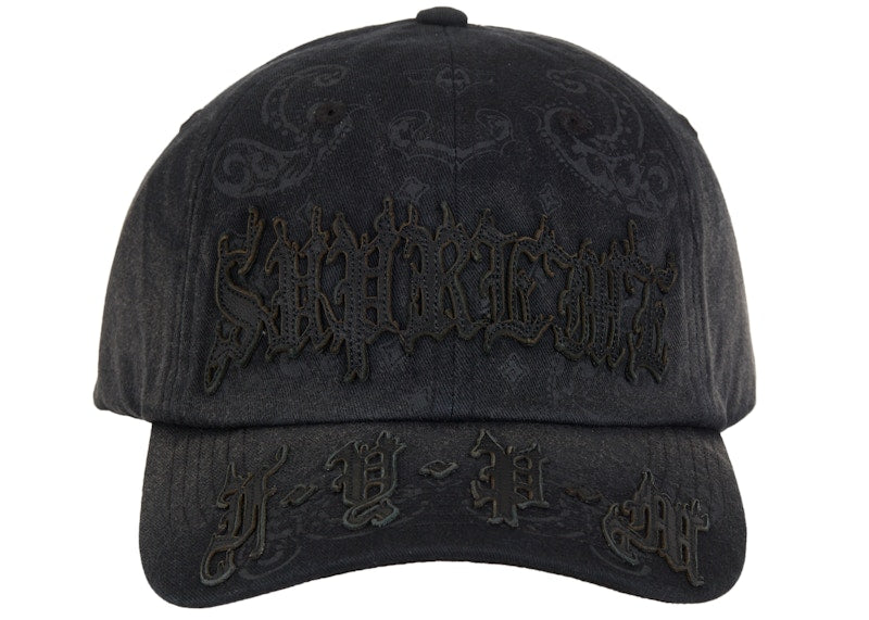 Supreme Leather Applique 6-Panel Black
