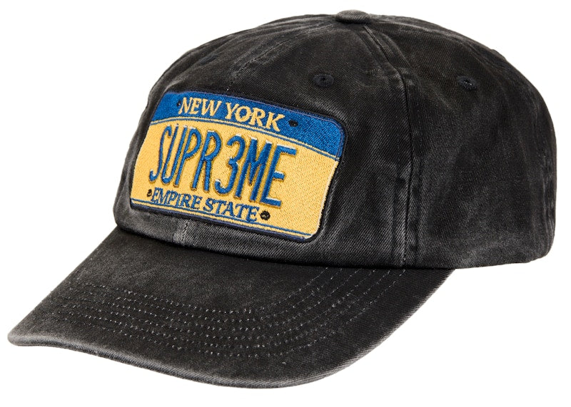 Supreme License Plate 6-Panel (FW25) Black