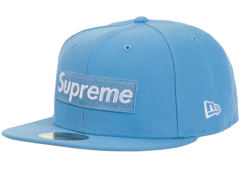Supreme MLB Teams Box Logo New Era 59Fifty Cap Light Blue