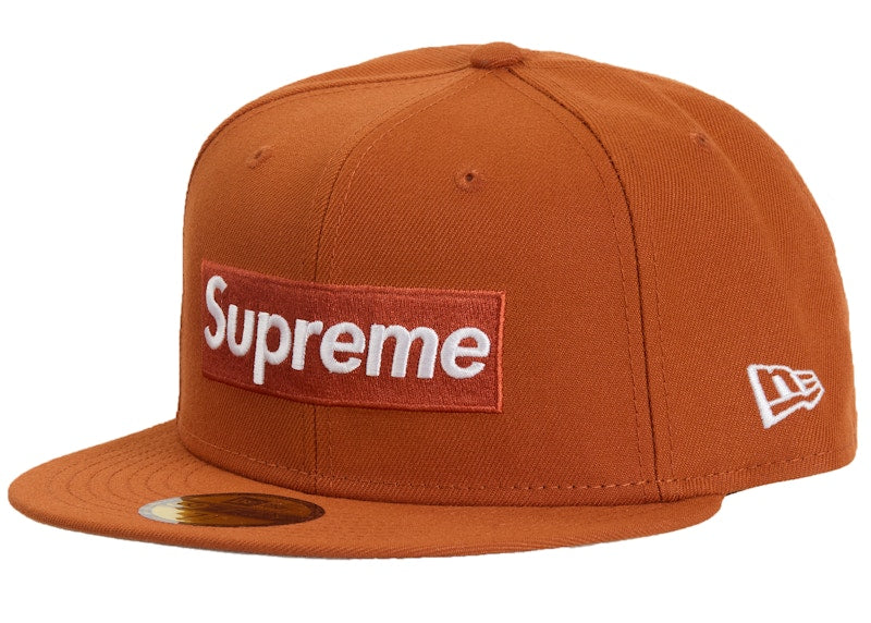 Supreme MLB Teams Detroit Box Logo New Era 59Fifty Fitted Cap Burnt Orange
