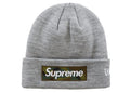 Supreme New Era Box Logo Beanie (FW23) Heather Grey