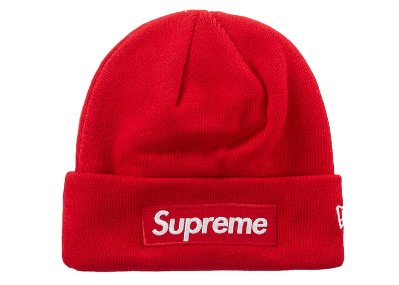 Supreme New Era Box Logo Beanie (FW23) Red
