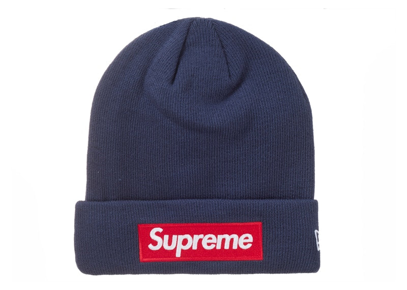 Supreme New Era Box Logo Beanie (FW24) Navy