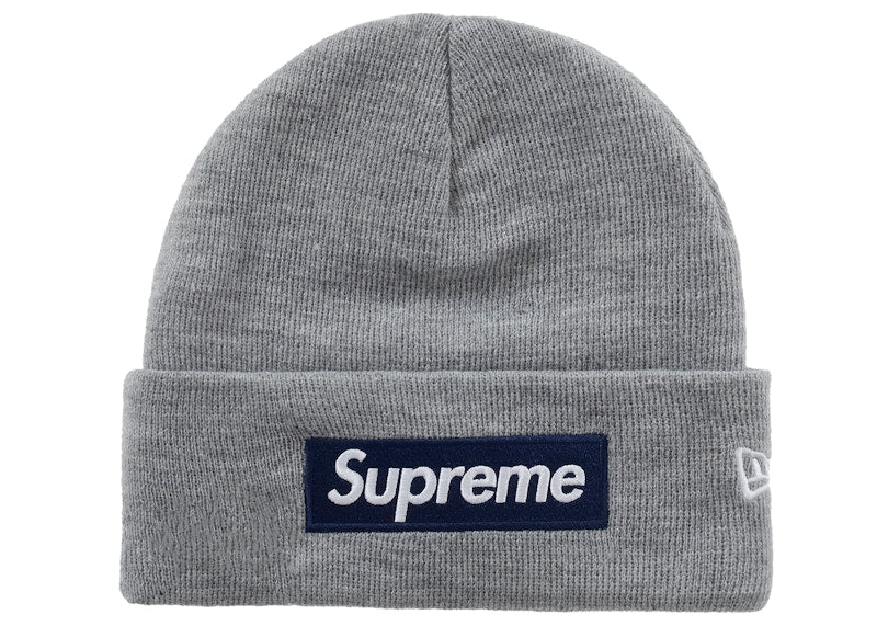 Supreme New Era Box Logo Beanie (FW25) Heather Grey