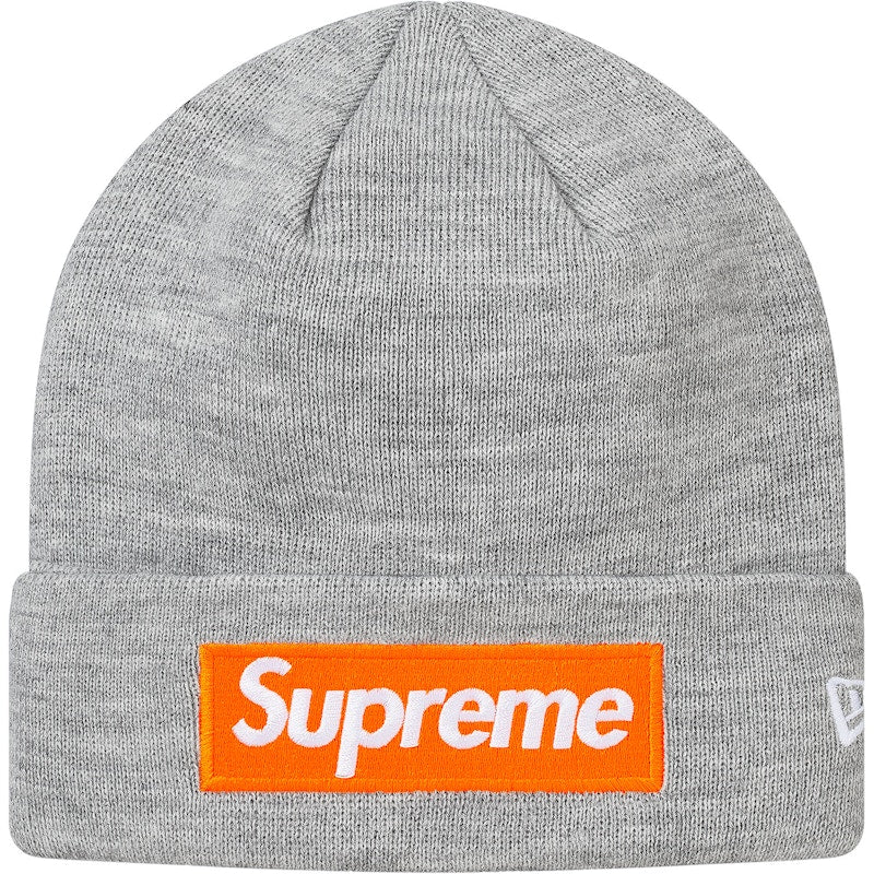 Supreme New Era Box Logo Beanie (FW17) Heather Grey