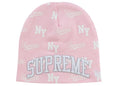 Supreme New Era Monogram Beanie Pink