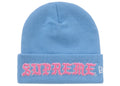 Supreme New Era Old English Beanie Blue