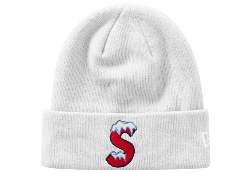 Supreme New Era S Logo Beanie (FW20) White