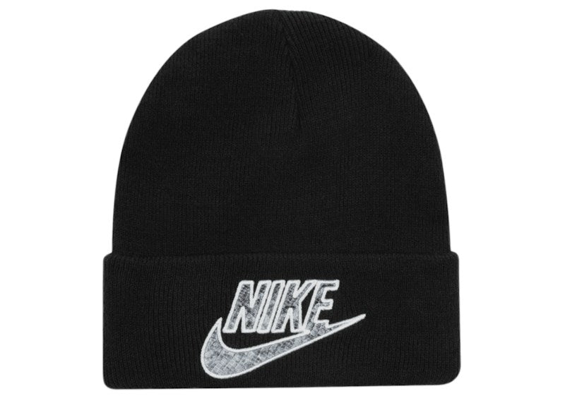 Supreme Nike Snakeskin Beanie Black