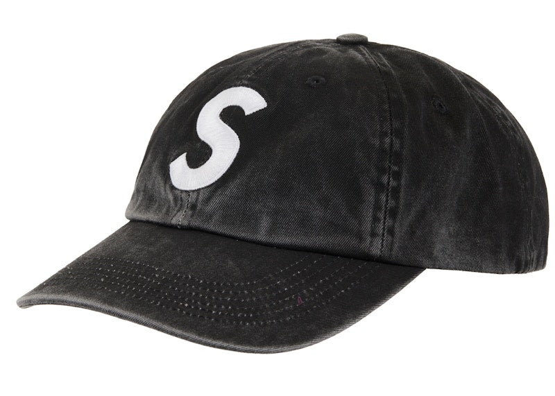 Supreme Pigment Coated S Logo 6-Panel Black