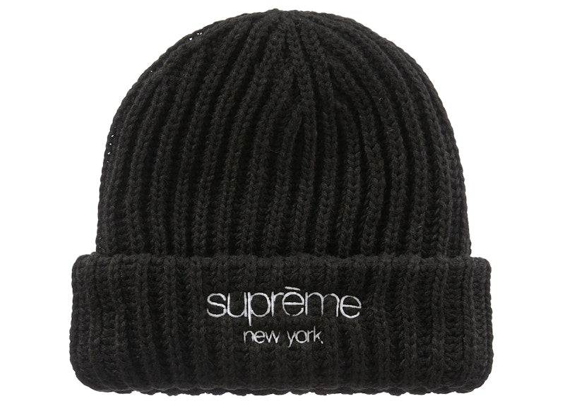 Supreme Ribbed Beanie (FW22) Black