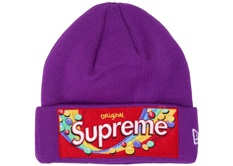 Supreme Skittles New Era Beanie Purple