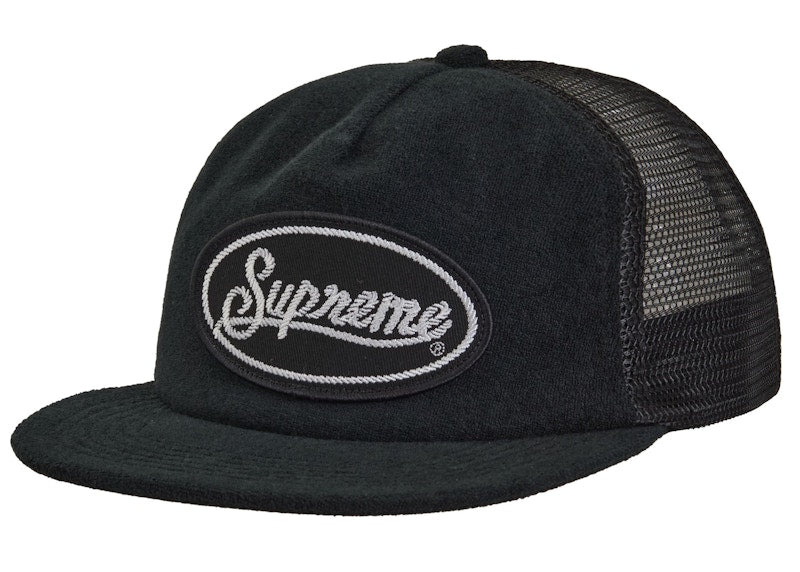 Supreme Terry Mesh Back 5 Panel Black