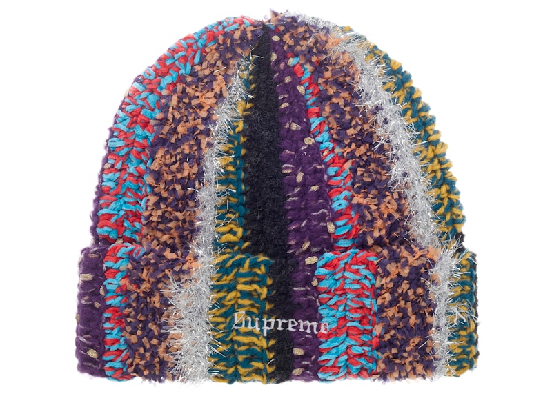 Supreme Tinsel Stripe Beanie Multicolor