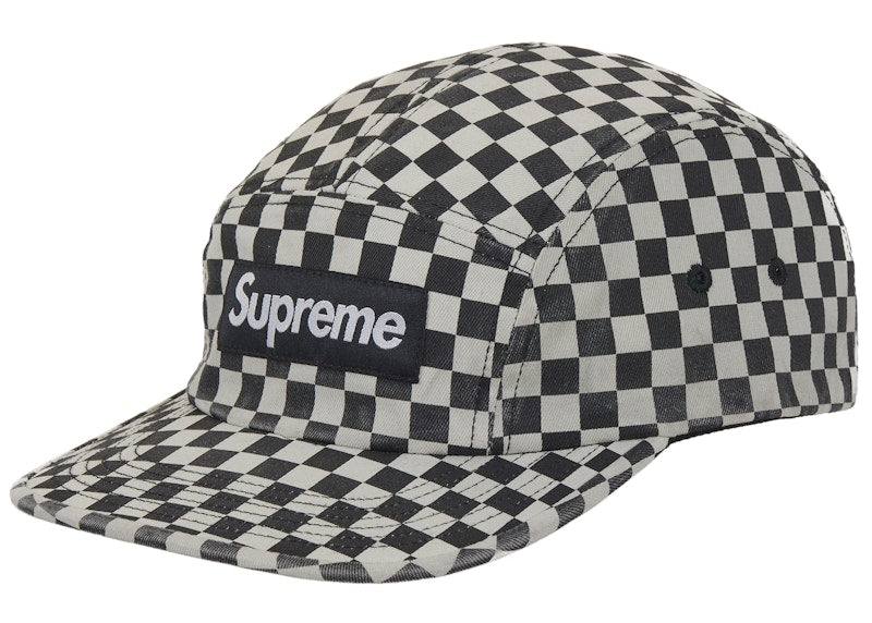 Supreme Washed Chino Twill Camp Cap (FW26) Checker